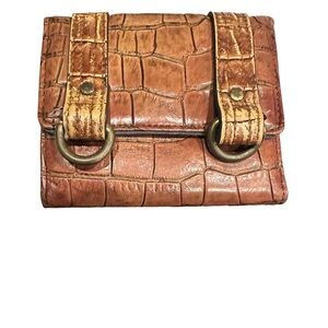 Crocodile Embossed Brown Wallet